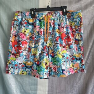 OppoSuits SpongeBob SquarePants Frenzy Mens‎ Swim Shorts Multicolor 2XL NWT